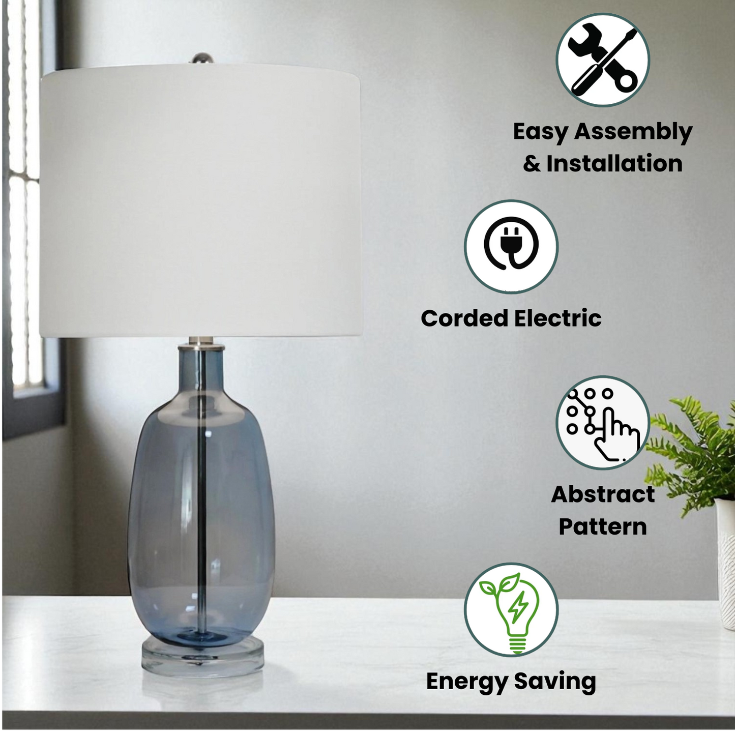 62CM CERAMIC TABLE LAMP