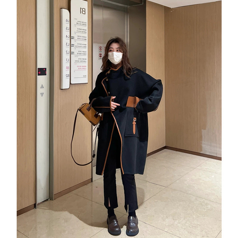Small Woolen Coat For Women's New Mid Length Windbreaker