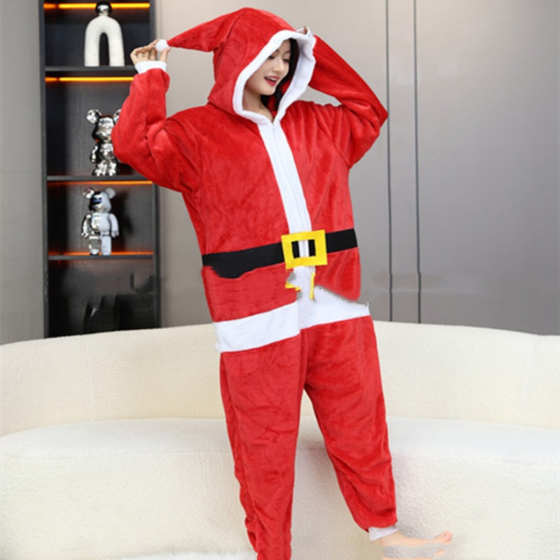 Animal-themed Flannel Onesie Pajamas For Men And Women