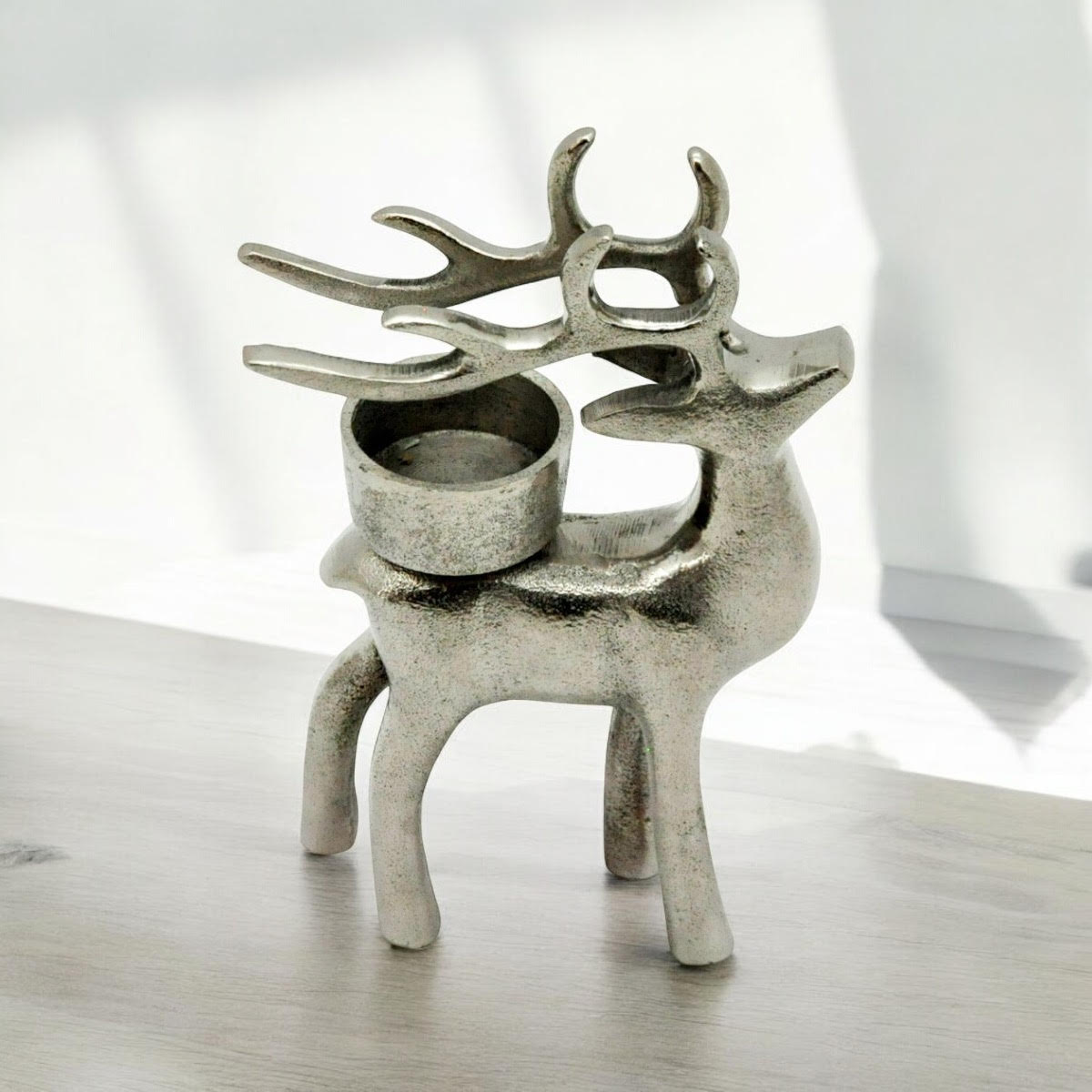 12.5CM REINDEER CANDLE HOLDER