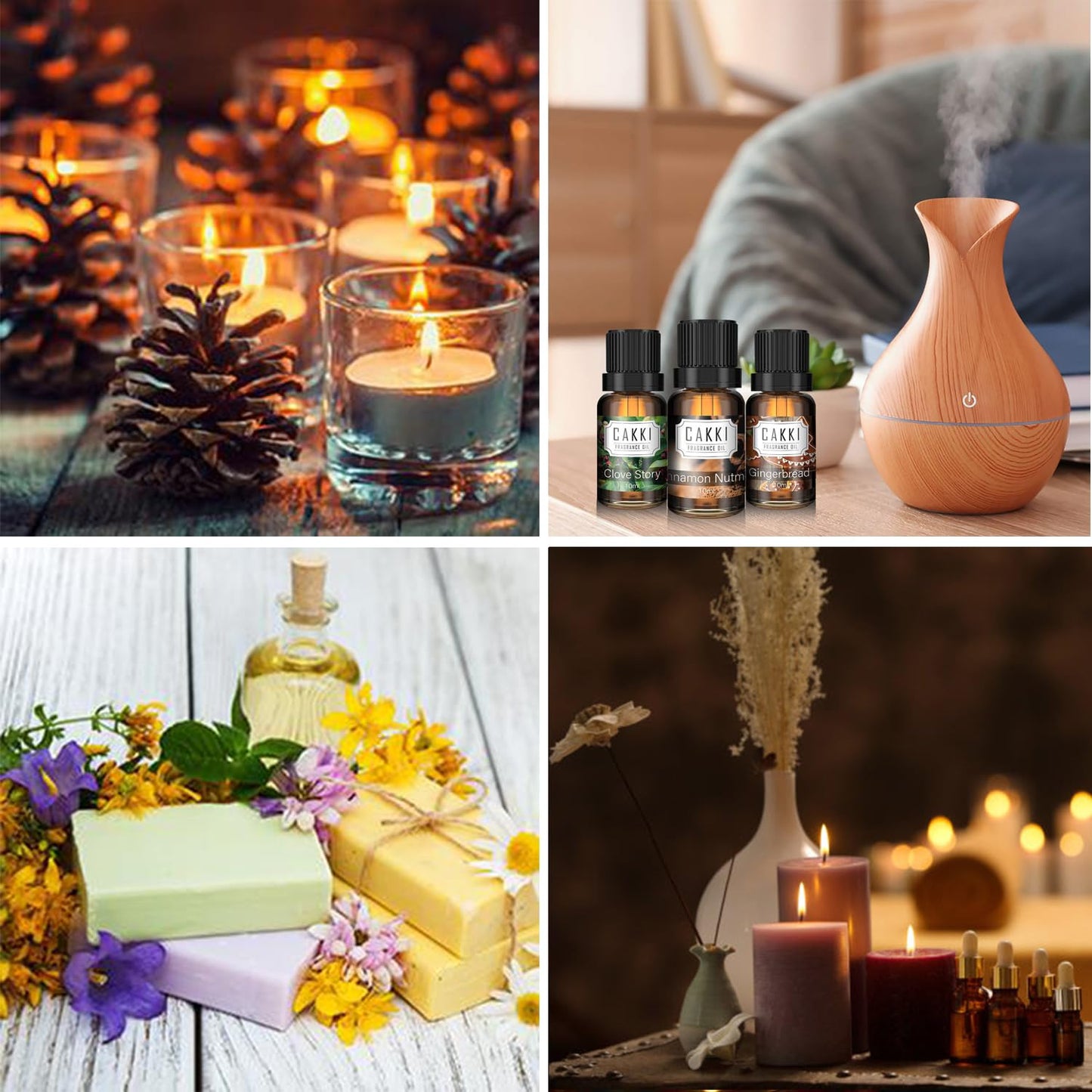 Autumn Essential Oils for Diffusers - CAKKI 6x10ml Fragrance Oils