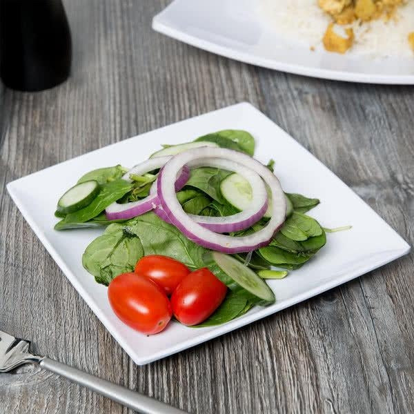 Classic White Square Melamine Plate 254mm - Pack Of 12