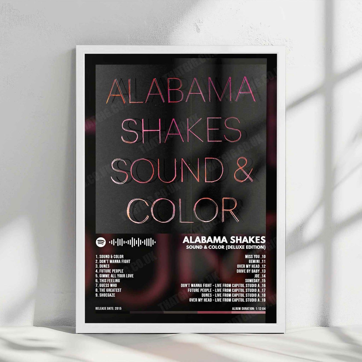 Alabama Shakes "Sound & Color" Album Cover Poster - with Complete Tracklist
