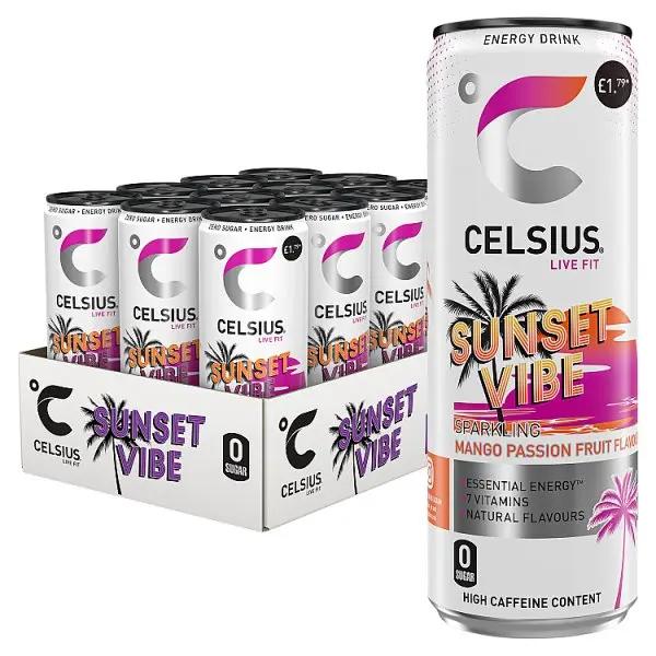 Celsius Sunset Vibe Energy Drink 355ml (Case of 12)