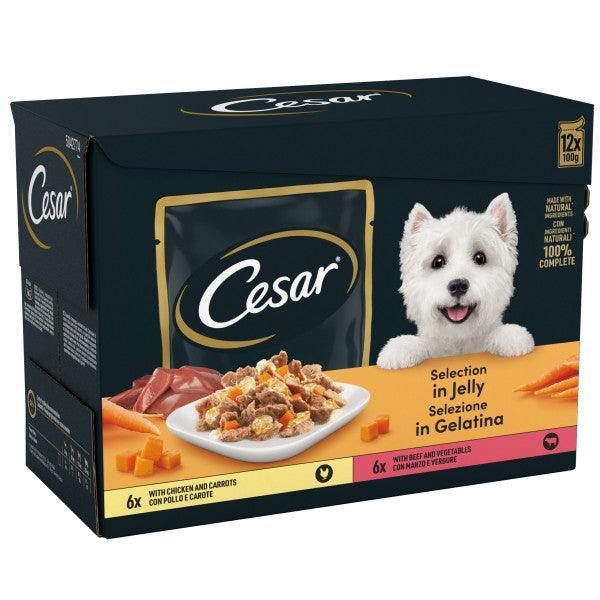 Cesar Deliciously Fresh Favourites in Jelly Pouches 12 x 100g - Case of 4