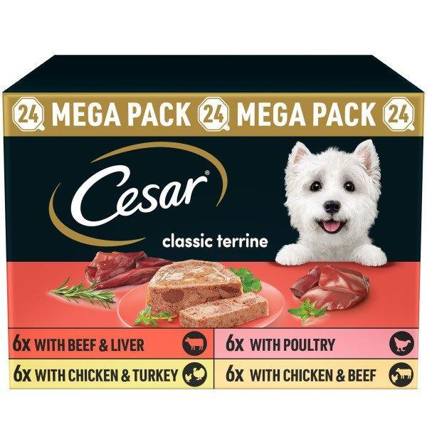 Cesar Classic Terrines Mixed Selection Trays Mega Pack 150g - Case of 24