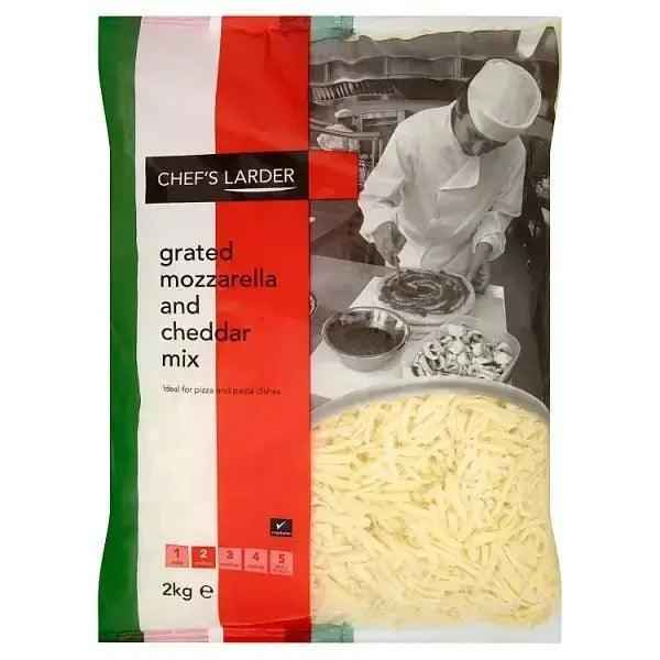 Chef's Larder Grated Mozzarella and Cheddar Mix 2kg
