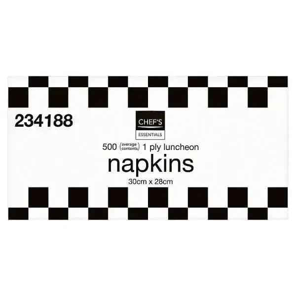 Chefs Essentials 1 Ply Luncheon 500 Napkins
