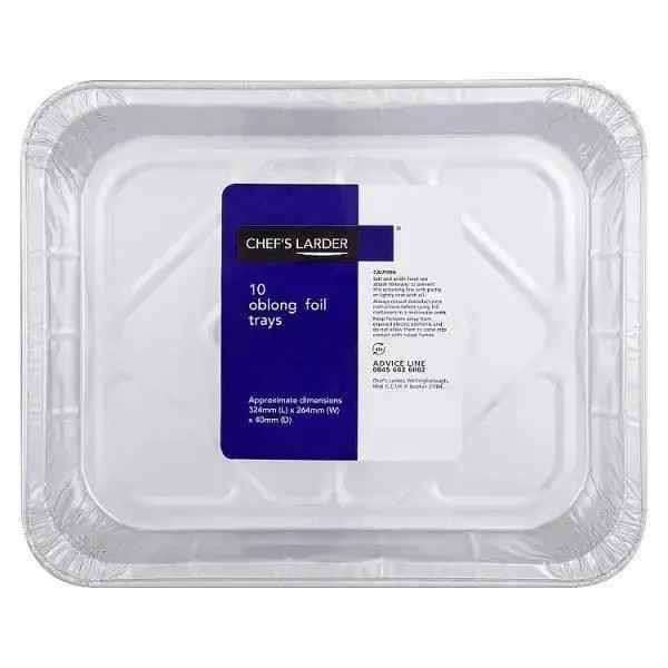 Chefs Larder 10 Oblong Foil Trays 324mm