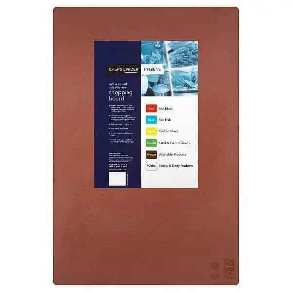 Chefs Larder Hygiene Chopping Board Brown 45x30cm (Case of 10)