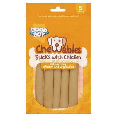 Chewables Chicken Sticks 5 Pack 100g - Case of 18