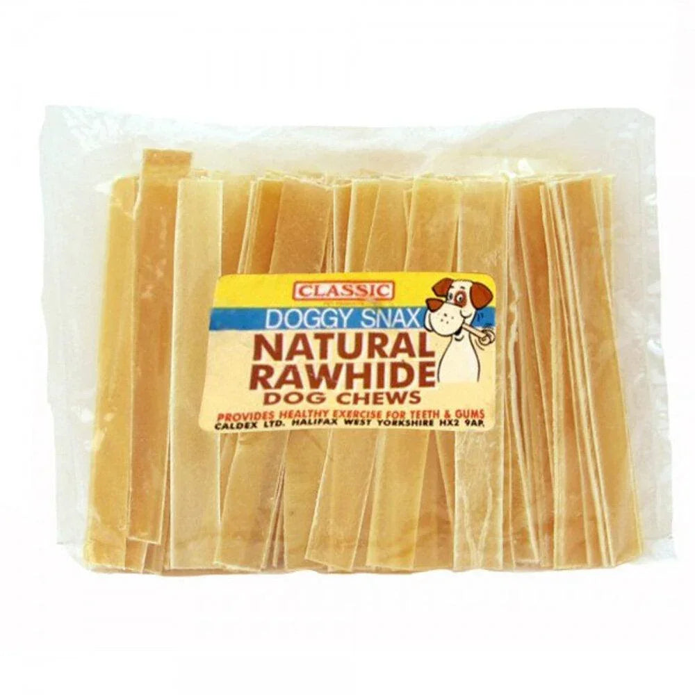 Classic Rawhide Flat Dog Chews 17cm - Case of 100