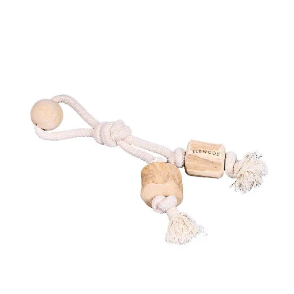 Coffee Wood Double Rope Toy