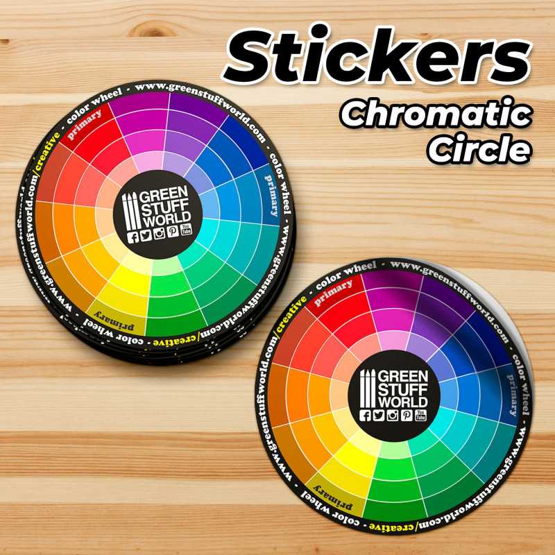 Colour Wheel Chromatic Circle Sticker | Green Stuff World