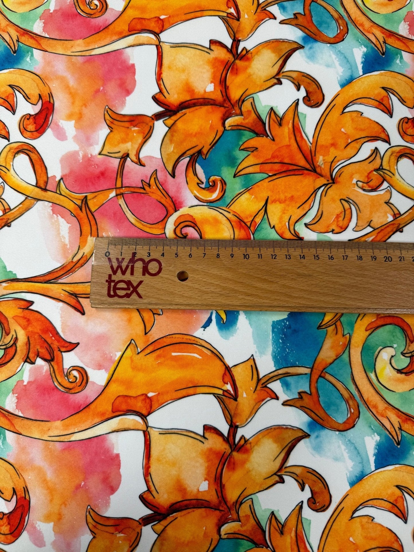 Colorful Baroque Floral Fabric by Metre