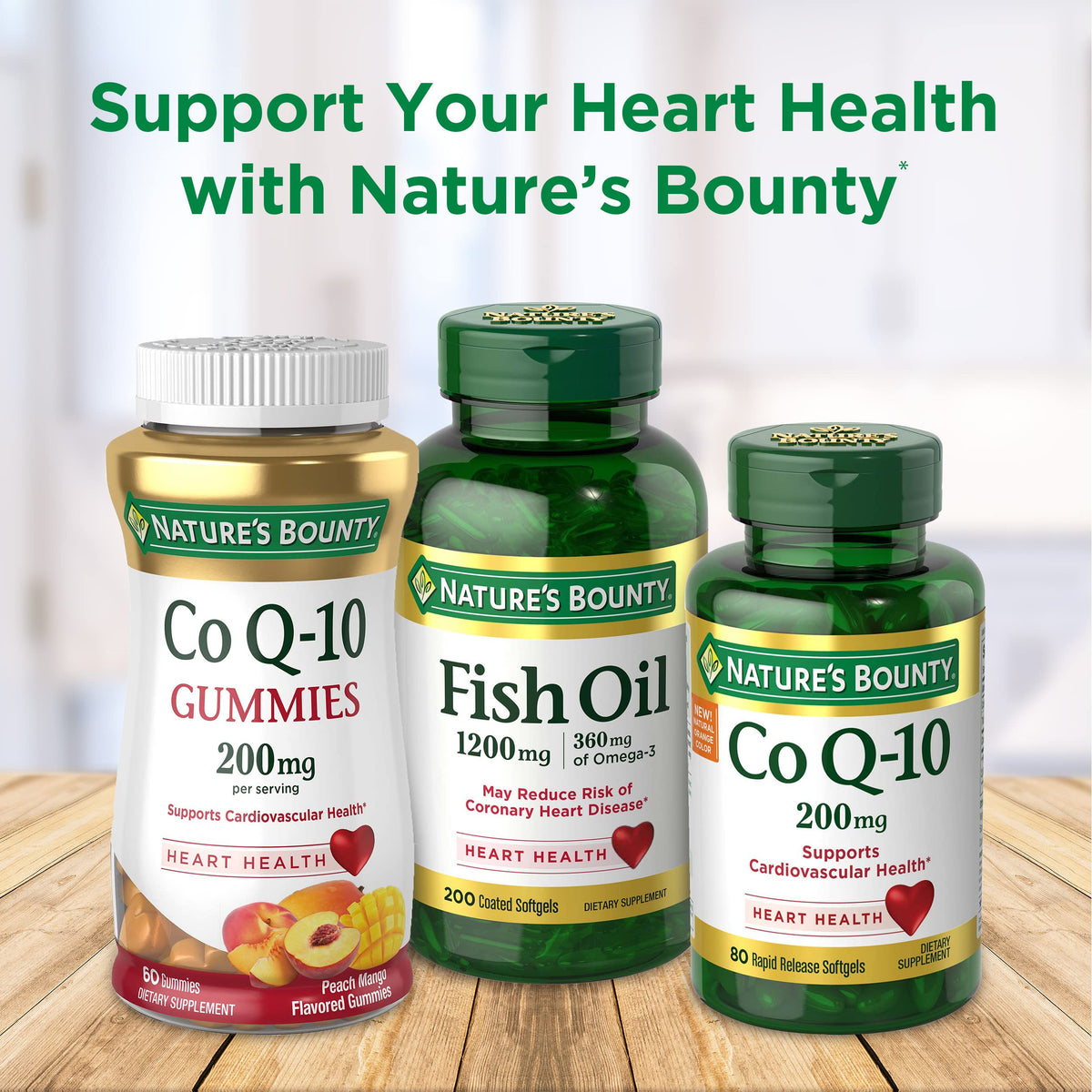 Nature's Bounty CoQ-10 Plus L-Carnitine 100 mg | Heart Health Support | 60 Softgels