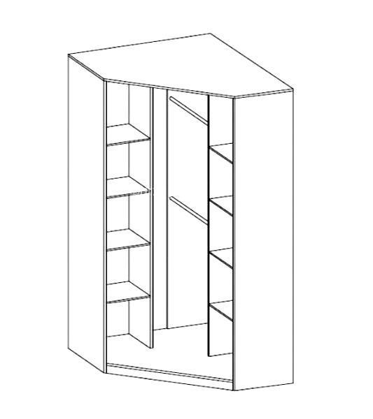 Pok PO-01 Corner Wardrobe