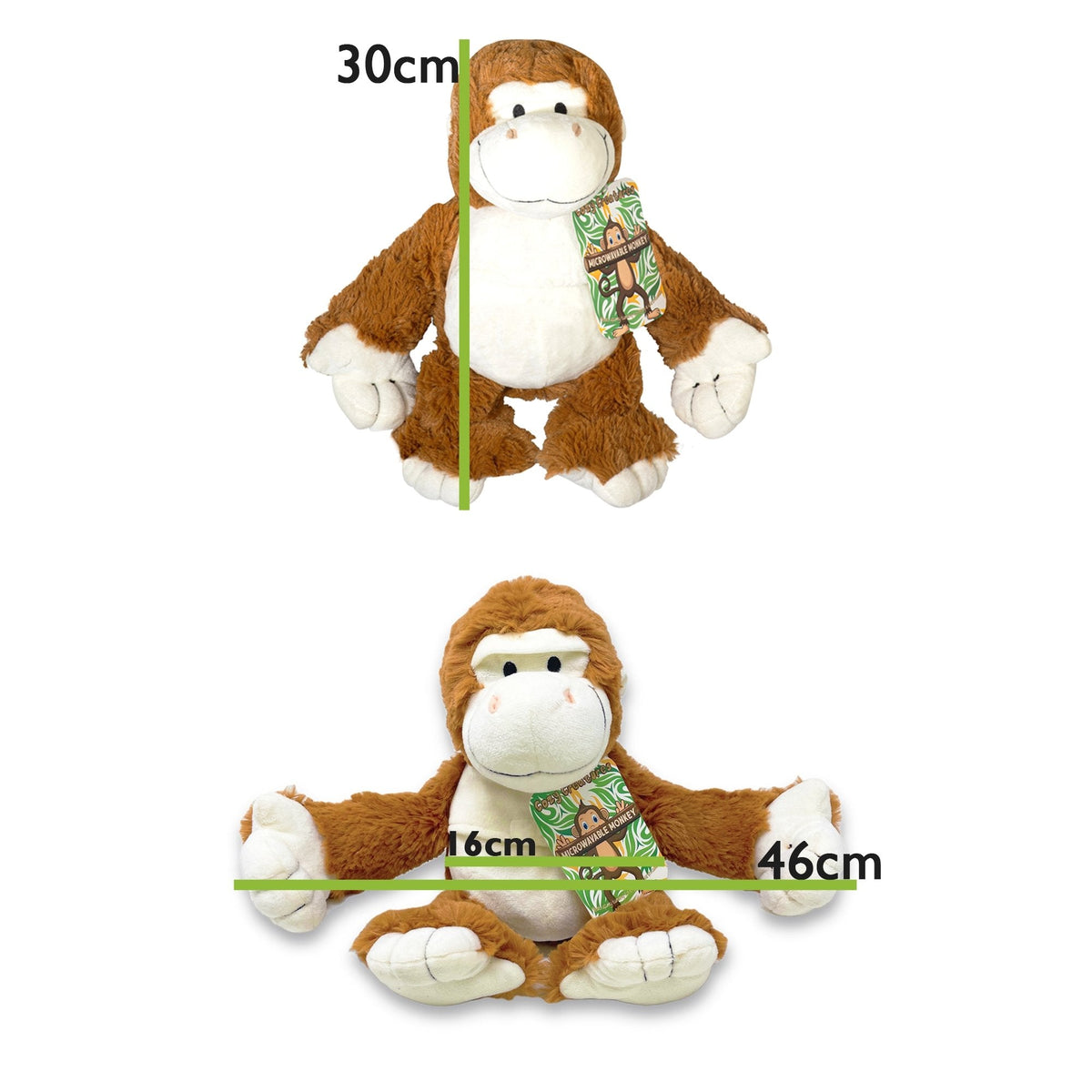 Cozy Creatures Microwavable Plush Soft Toy Monkey