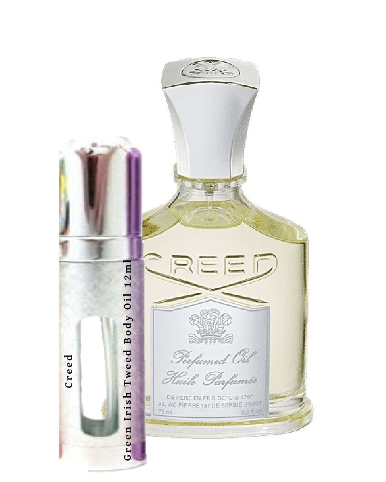 Creed Green Irish Tweed Body Oil samples - alcohol free