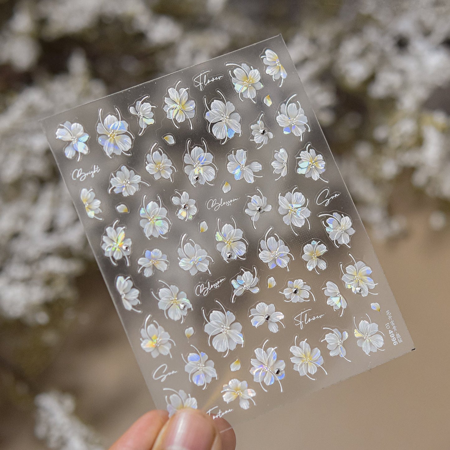 Hello Claws | Crystal Flower Diamond Nail Deco Sticker