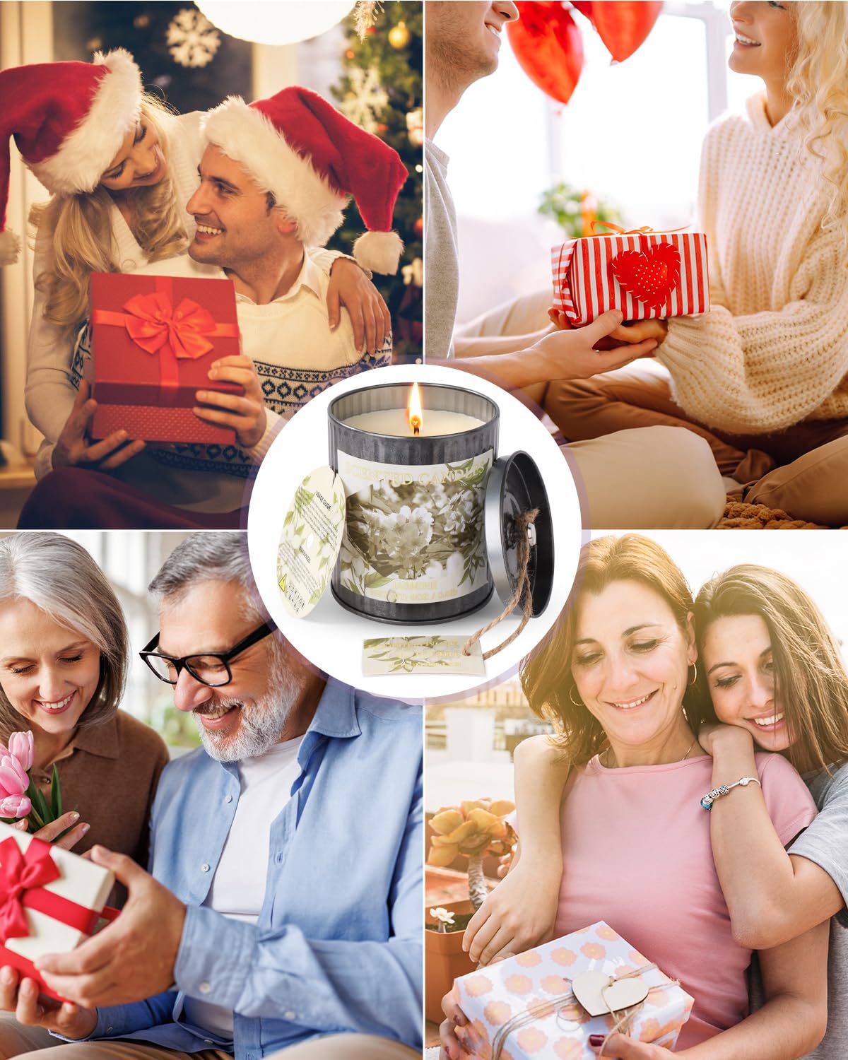 CUKIY Sea Salt & Sage 8oz Soy Candle — 50H Burn, Gift Box