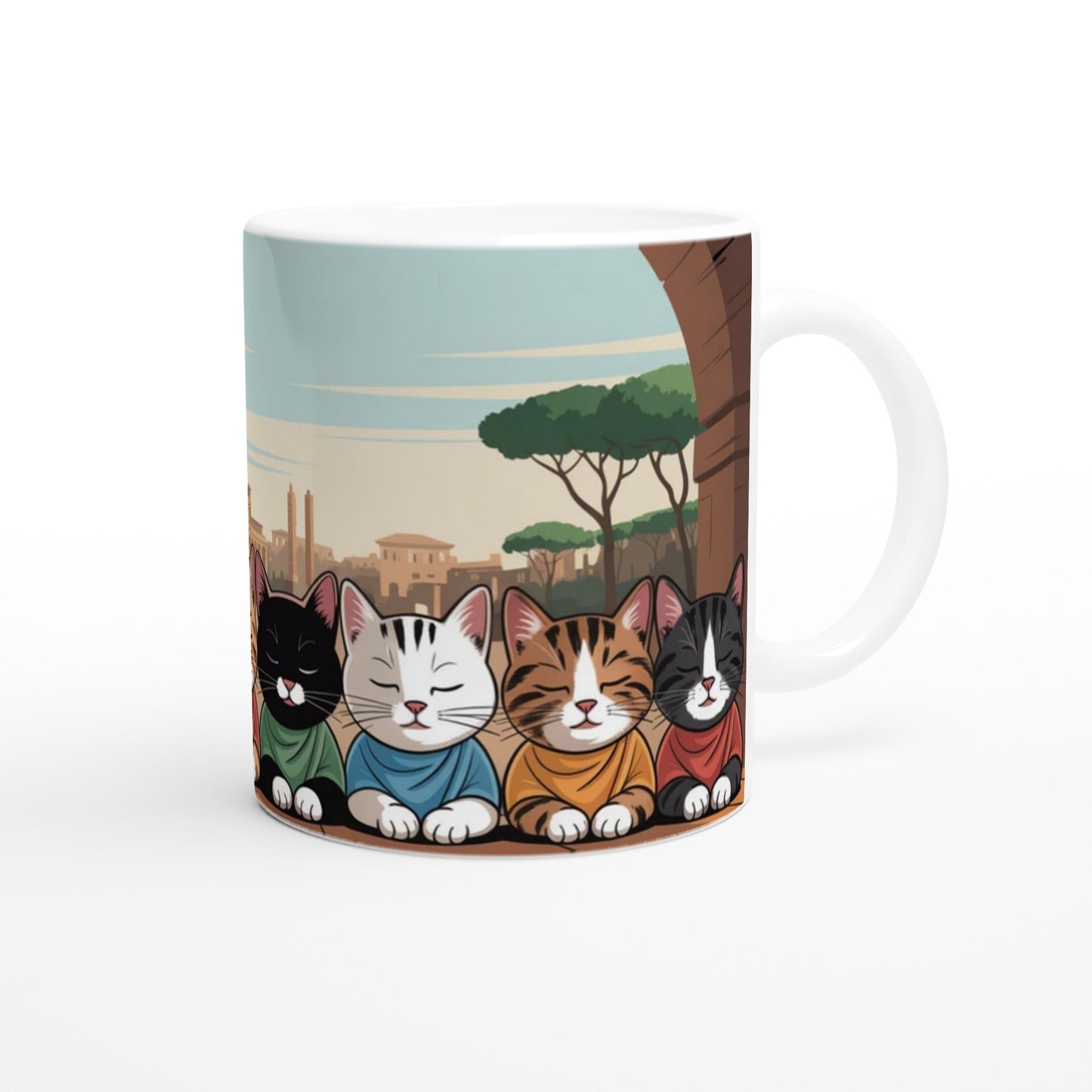 Ancient Roman Animal Lovers Mug โ Ceramic 11oz Coffee Cup ๐พ๐๏ธ