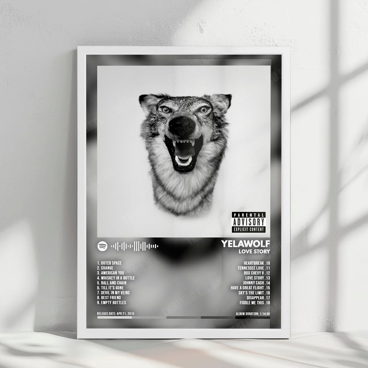 Yelawolf "Love Story" Album Cover Poster - with Complete Tracklist