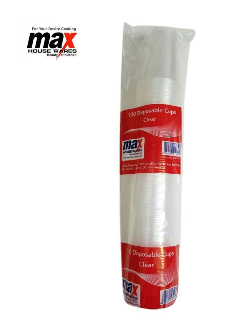 80Pack Clear Disposable Soft Drink Cups for BBQ Parties