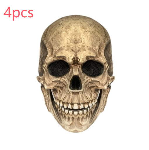 Halloween Movable Mouth Skull Mask Helmet Mouth Movable Skull Full Head Skull Mask