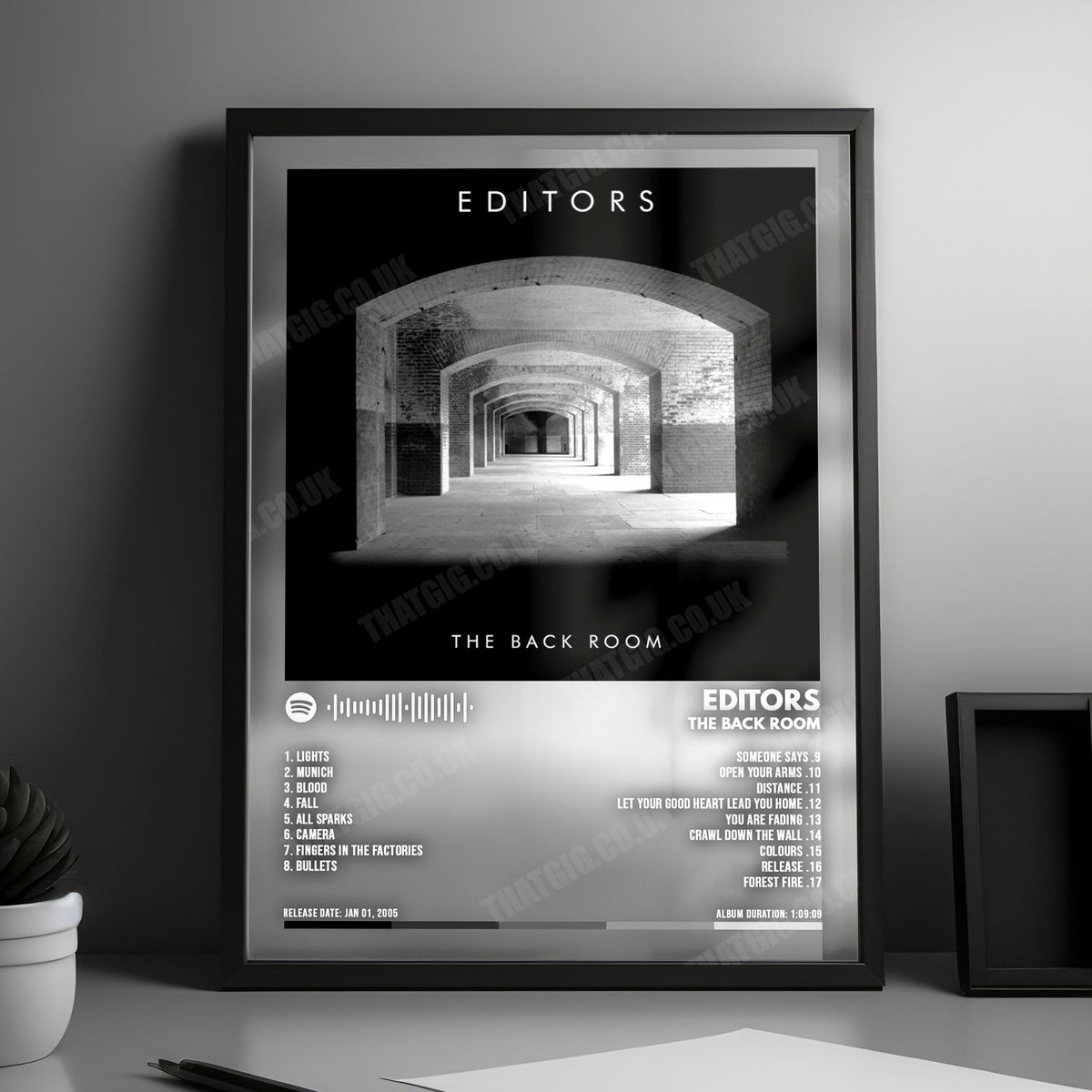 Editors "The Back Room" Album Cover Poster - with Complete Tracklist
