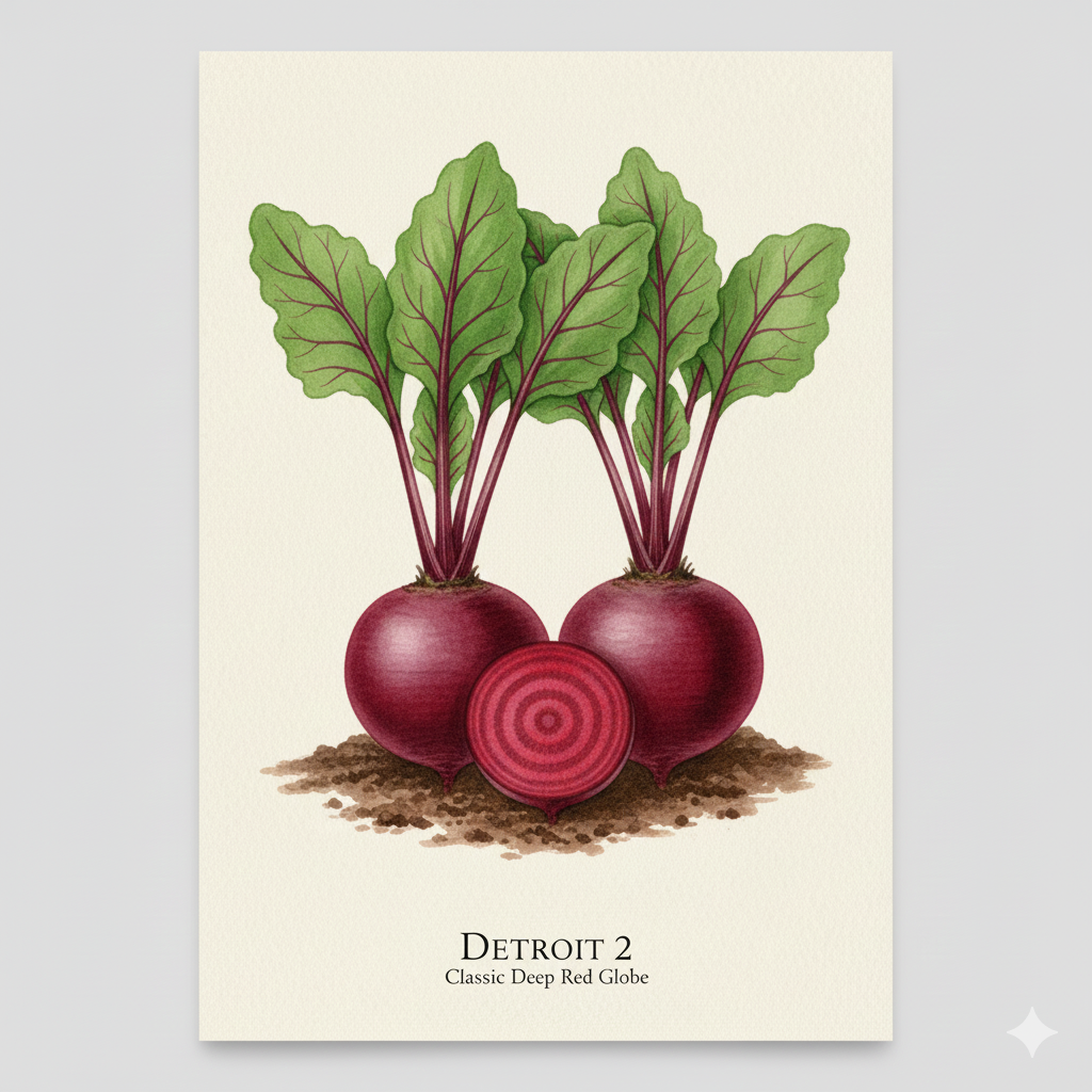 Beetroot Seeds - Detroit 2 - The Improved Classic Deep Red Variety (400 Seeds)
