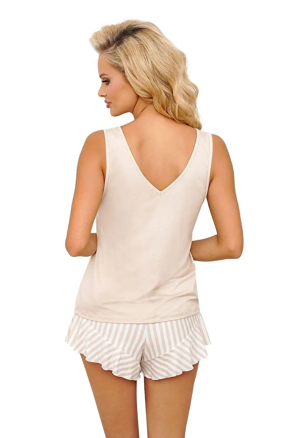 Donna soft sand color t-shirt and shorts womens pajamas