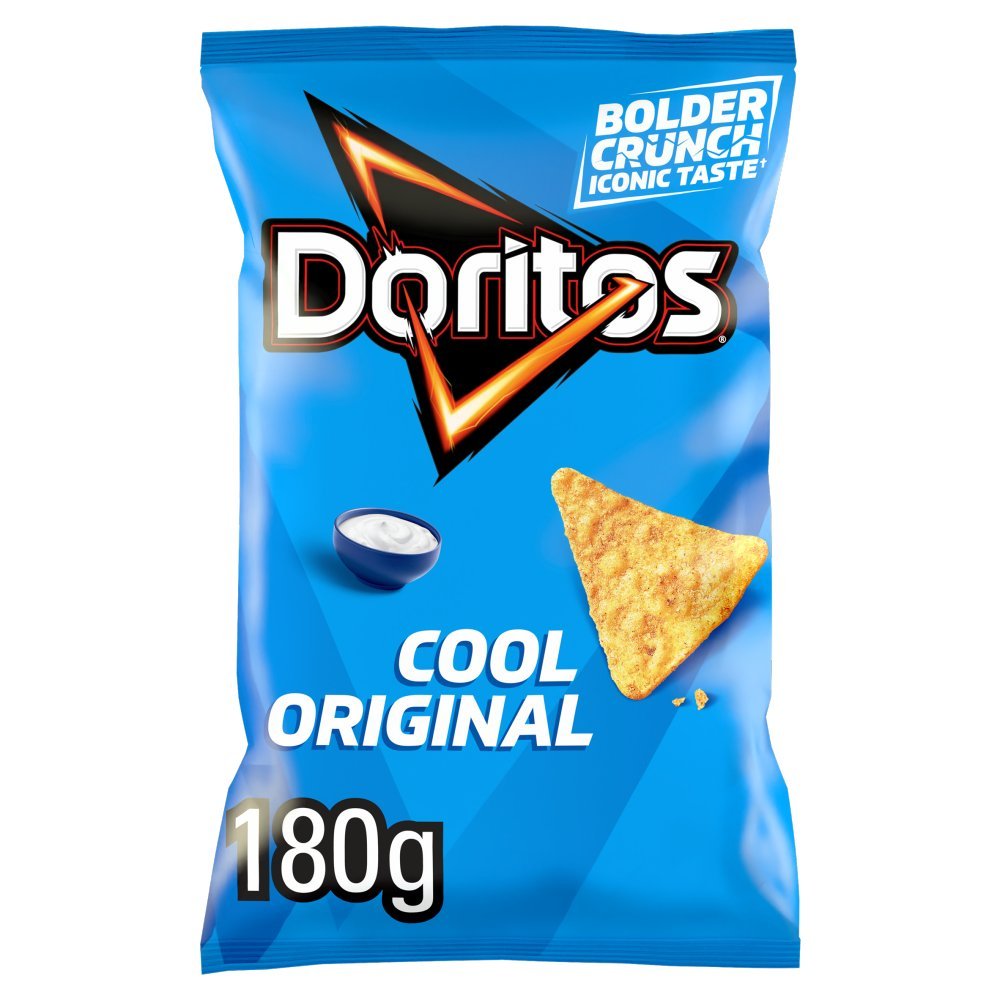 Doritos Cool Original Tortilla Chips Sharing Bag Crisps 180g (Box of 12)