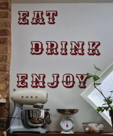 5" and 12" Metal Coloured Carnival Letters