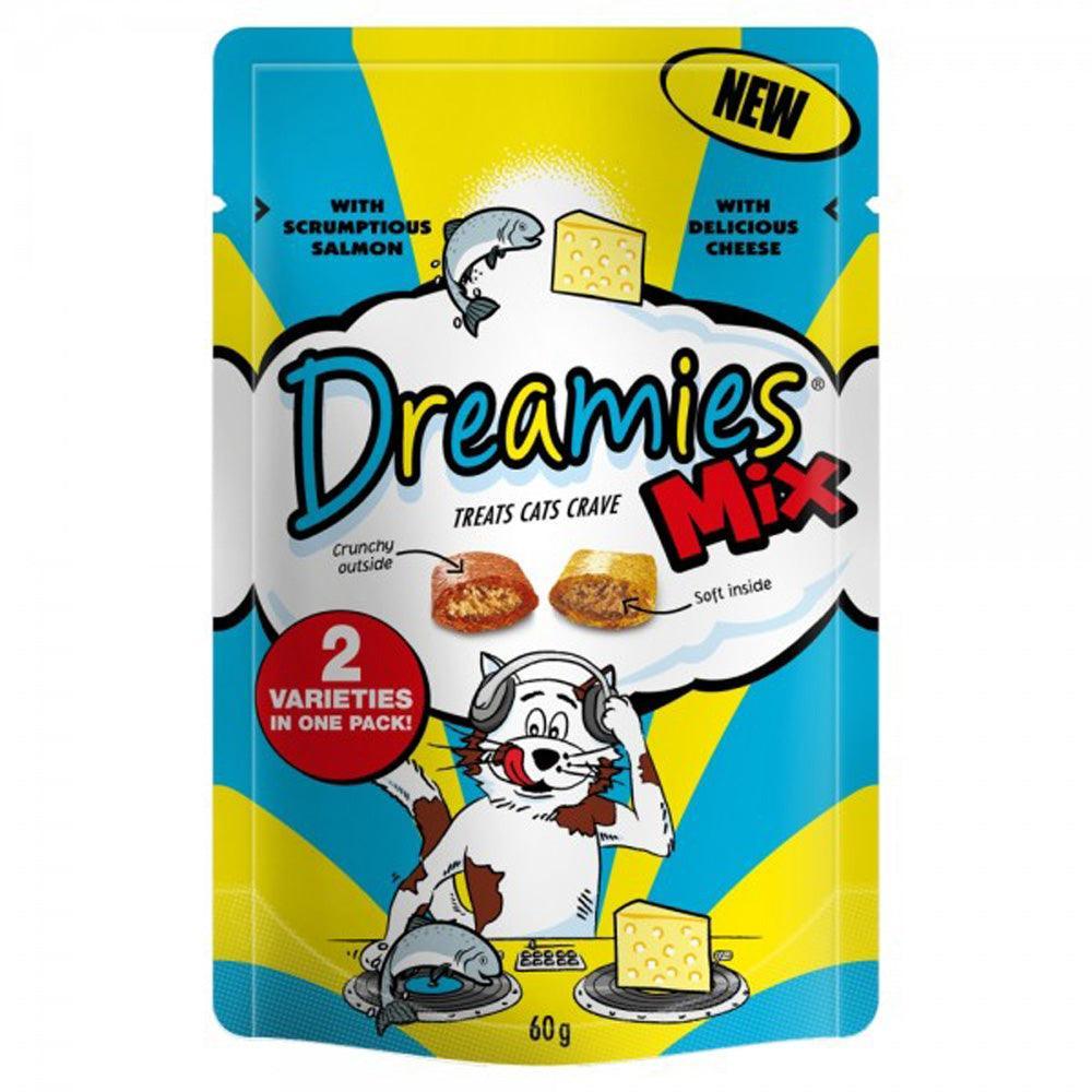 Dreamies Mix Salmon and Cheese Cat Treats 60g - Case of 8
