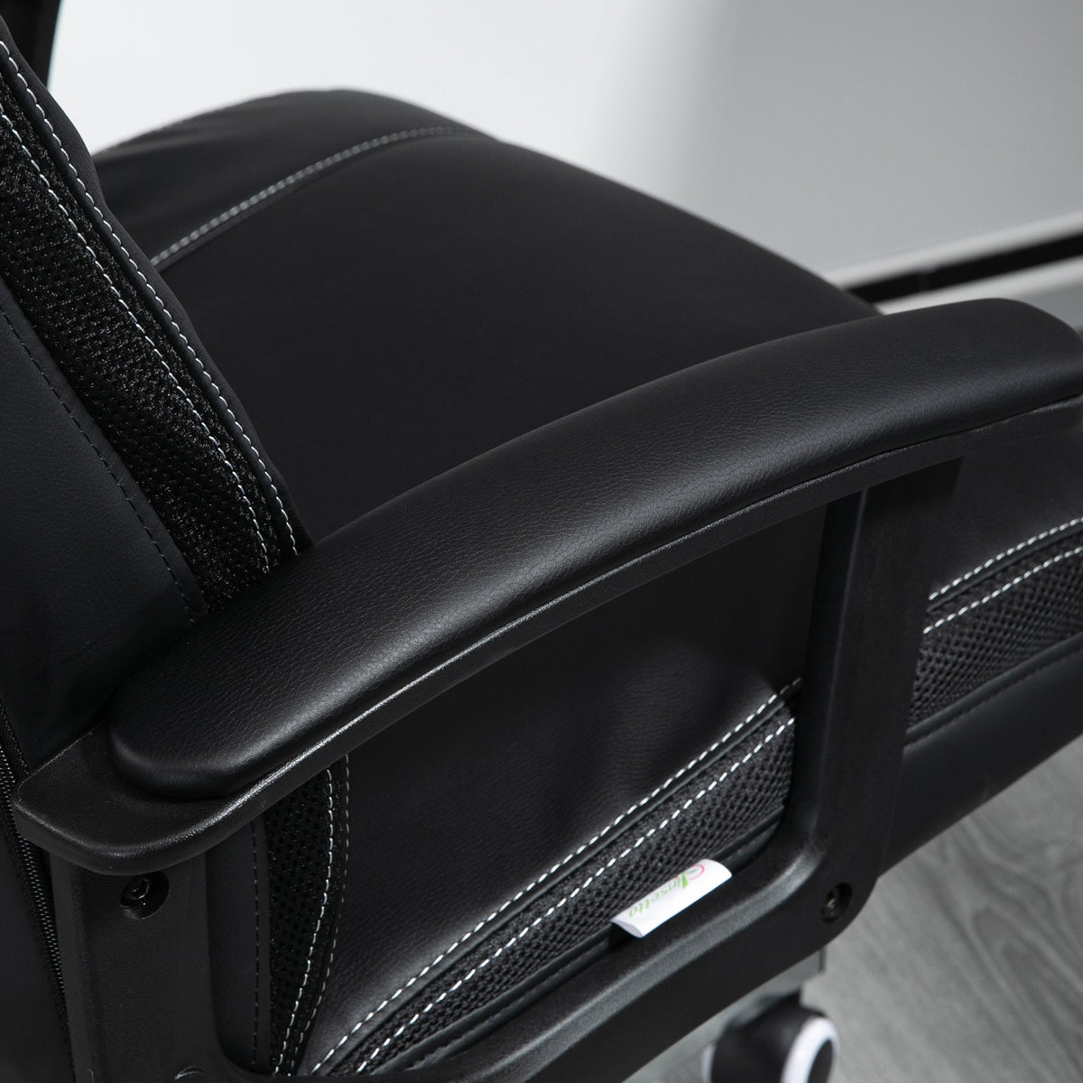 Vinsetto Massage Office Chair PU Leather Computer Chair w/ Tilt Function Black