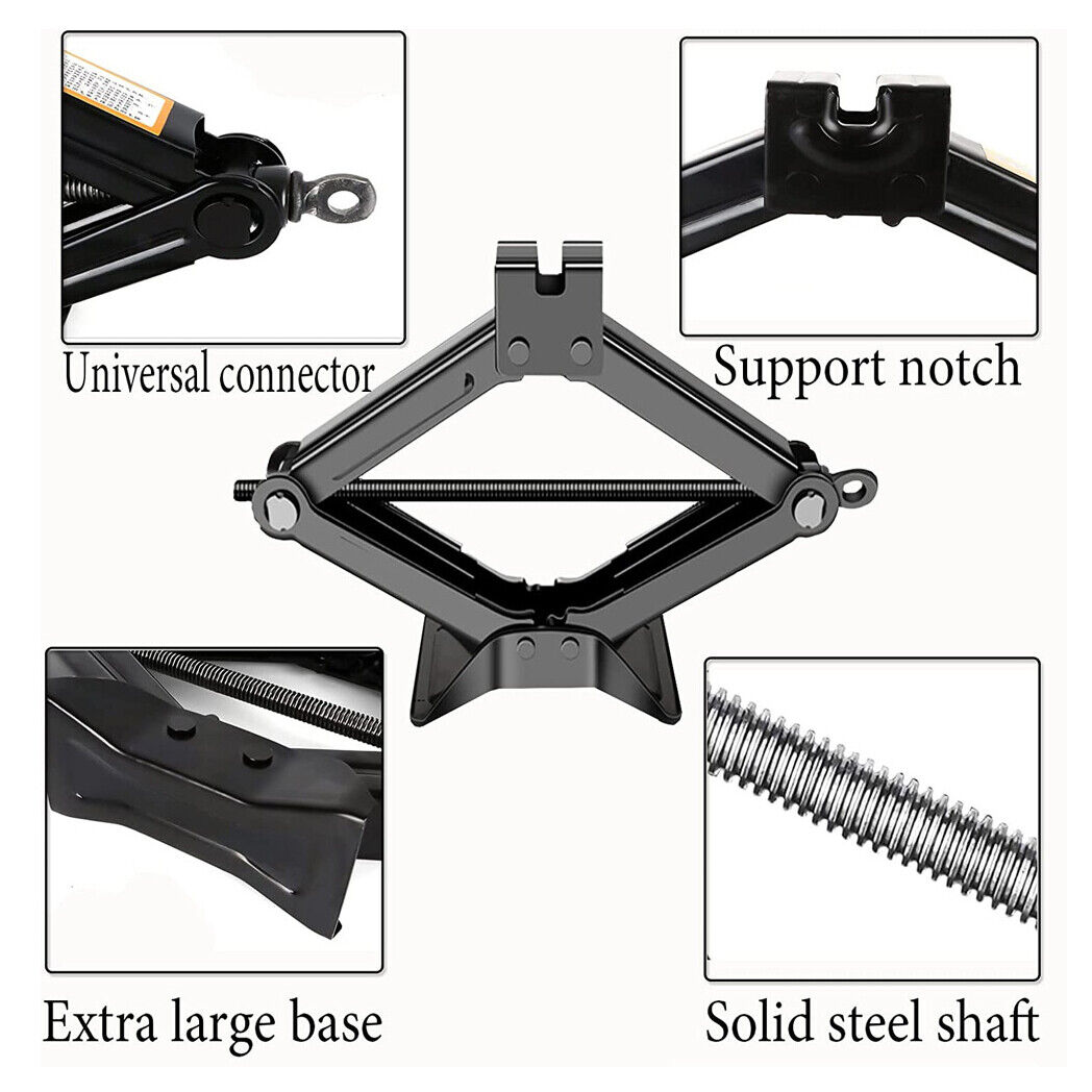 2.5T Scissor Jack + Extendable Wheel Wrench Brace Socket Car Van Tire Hand Tool