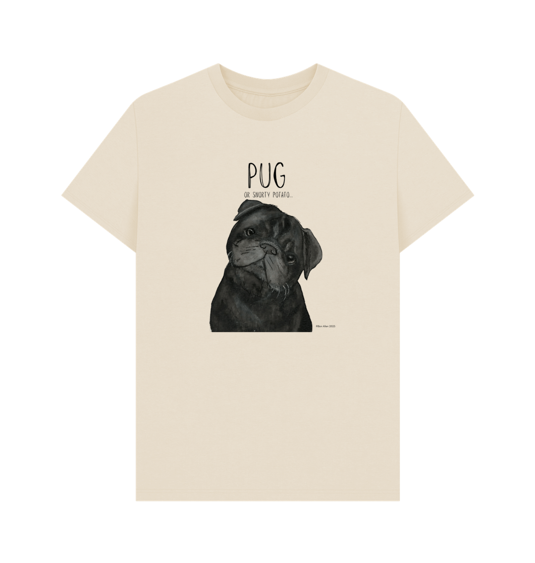 Snorty Potato Men’s T-Shirt – Perfect for Pug Lovers and Snack Enthusiasts!