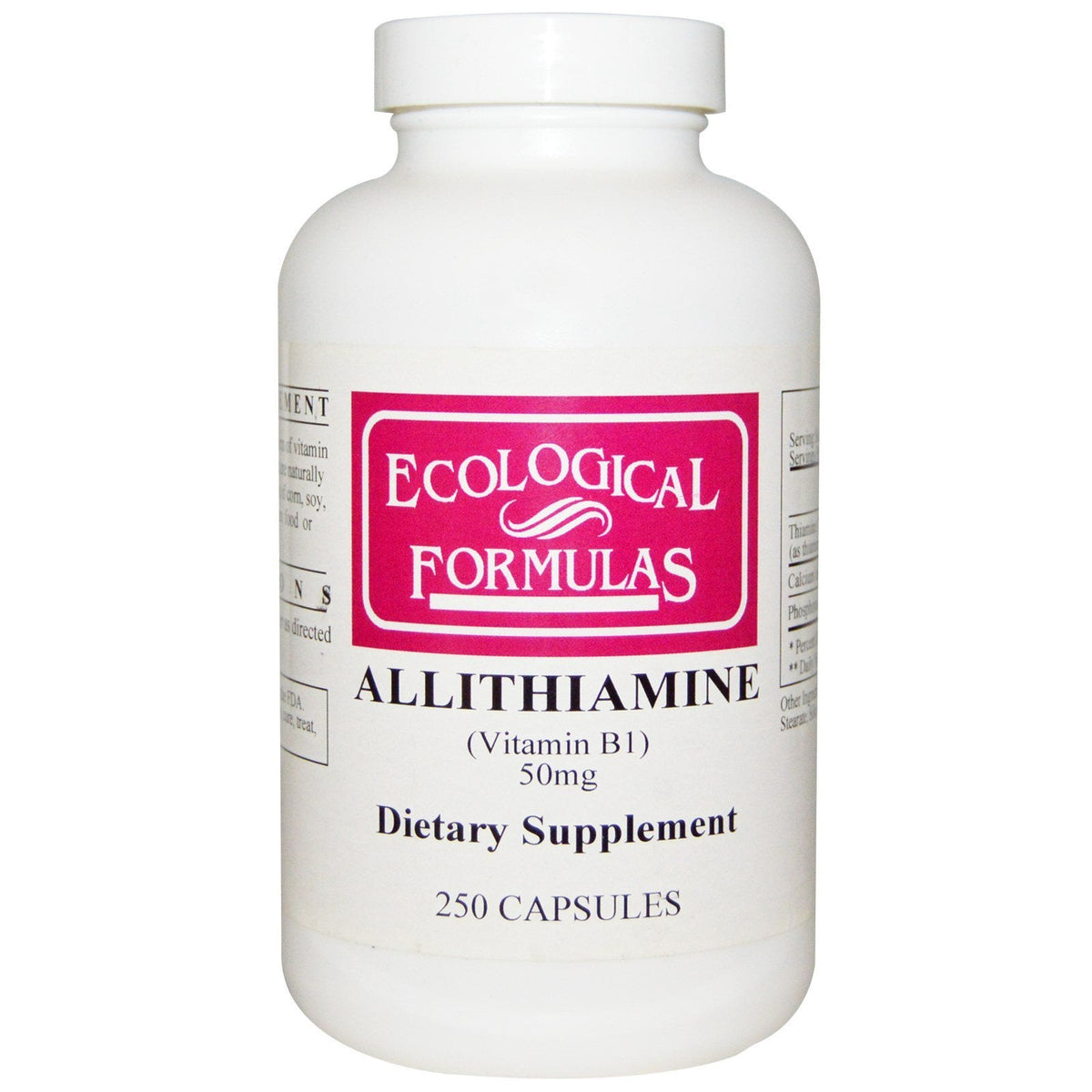Ecological Formulas Allithiamine Vitamin B1, 50 mg, 250 Capsules | Garlic-Derived B1 Supplement