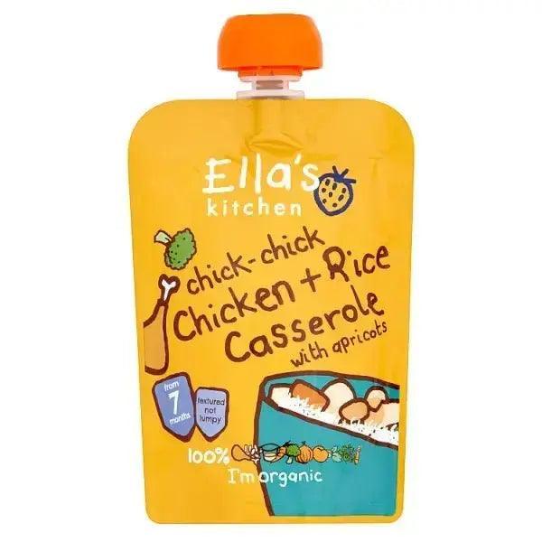Ella's Kitchen Organic Chicken + Rice Casserole with Apricots Pouch 7+ Months 130g (Pack Of 6)