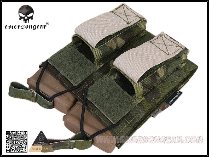 EMERSON 5.56 & Pistol Double Open Top Magazine Pouch Multicam Tropic