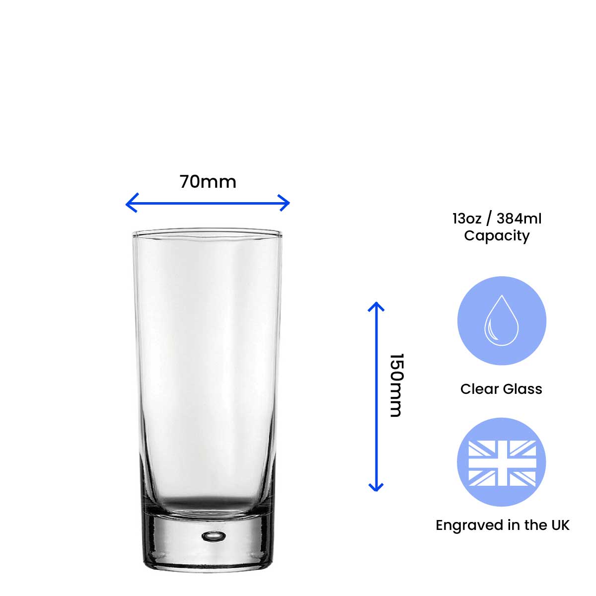 Engraved Cocktail Hiball Glass with World's Best Wife Design