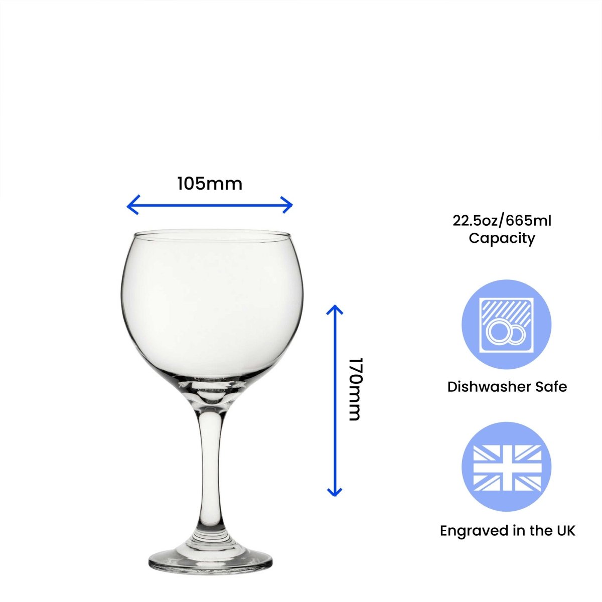 Engraved Gin Balloon with World's Best Wife Design