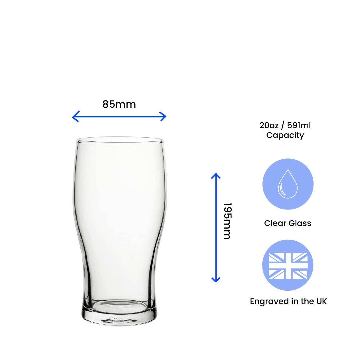 Engraved Pint Glass with World's Best Wife Design