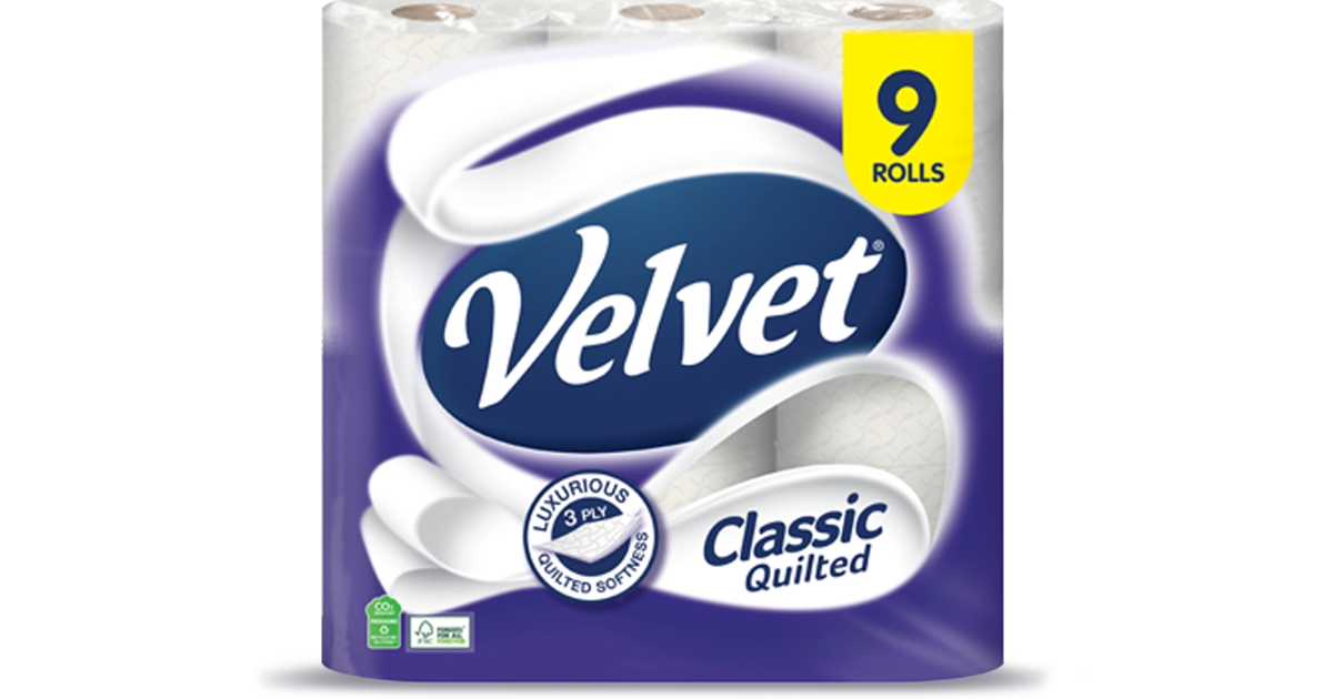 5 x Velvet Classic Quilted - 9 PACK