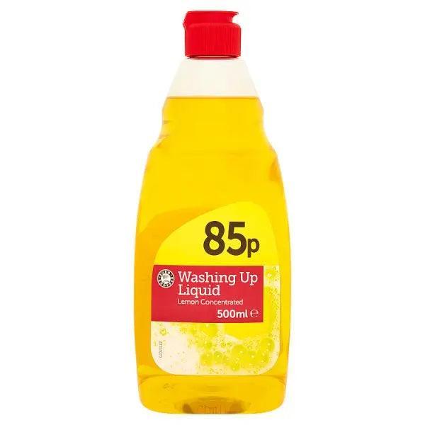 Euro Shopper Washing Up Liquid Lemon Concentrated 500ml (Case of 8)