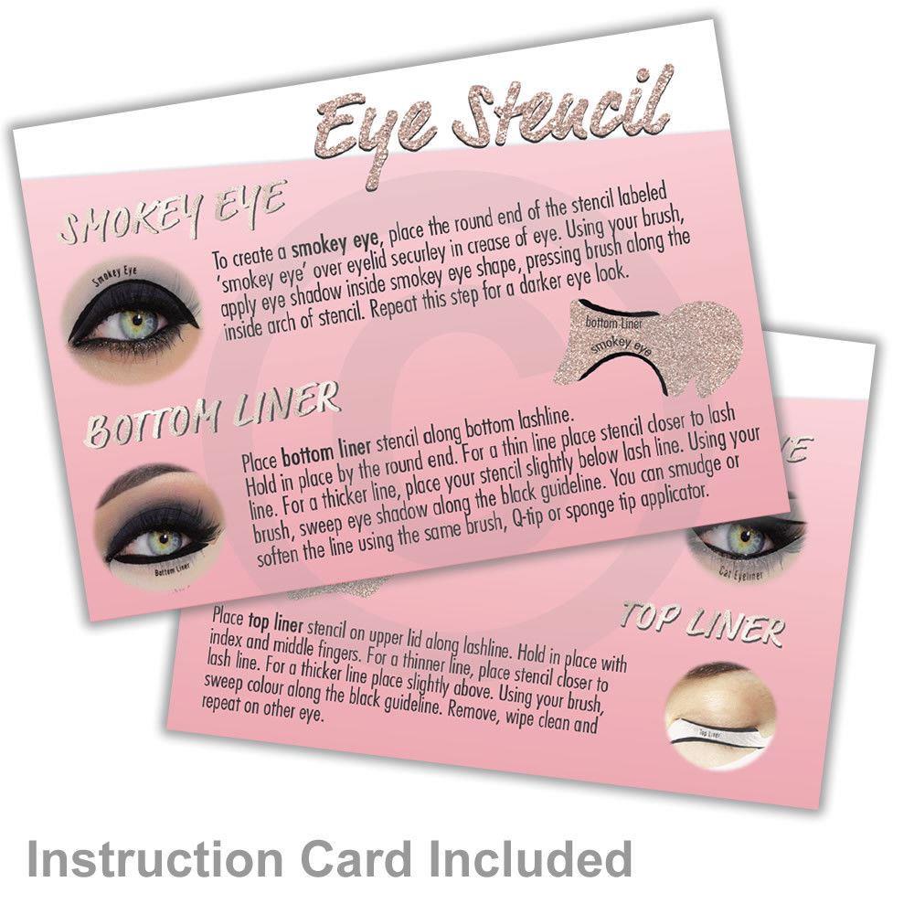 Eyeliner Stencil - Eyeshadow Guide, Smokey Cat, Quick Eye Makeup Tool Set
