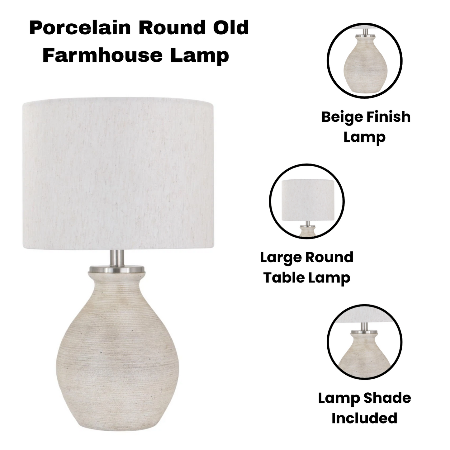 57CM CERAMIC TABLE LAMP