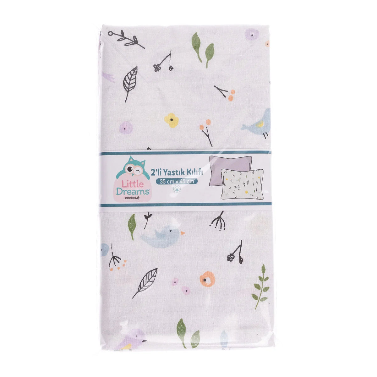Little Dreams Little Bird Print Baby Pillowcase (35 x 45 cm)