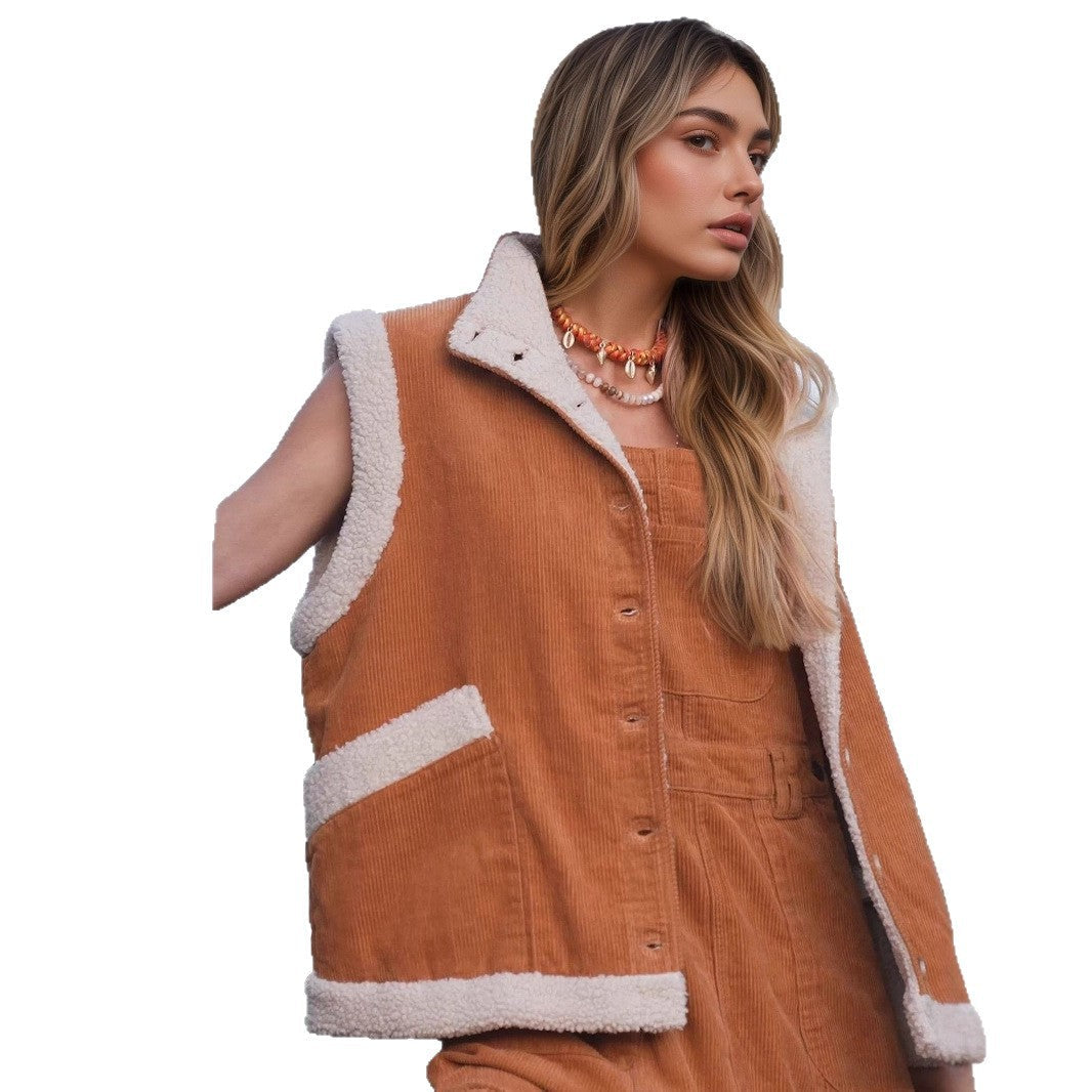 Fashionable Jacket Warm Fur Sleeveless Vest